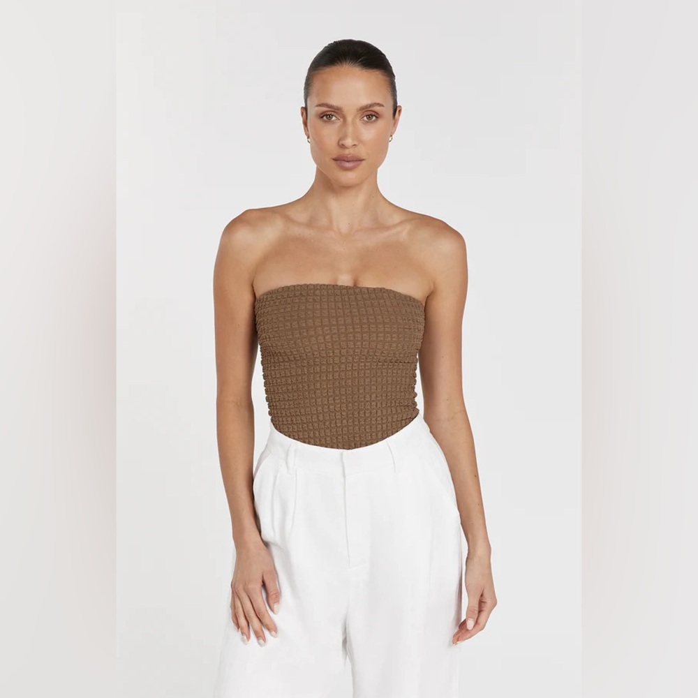 Dissh Alex bandeau top in latte - size XS